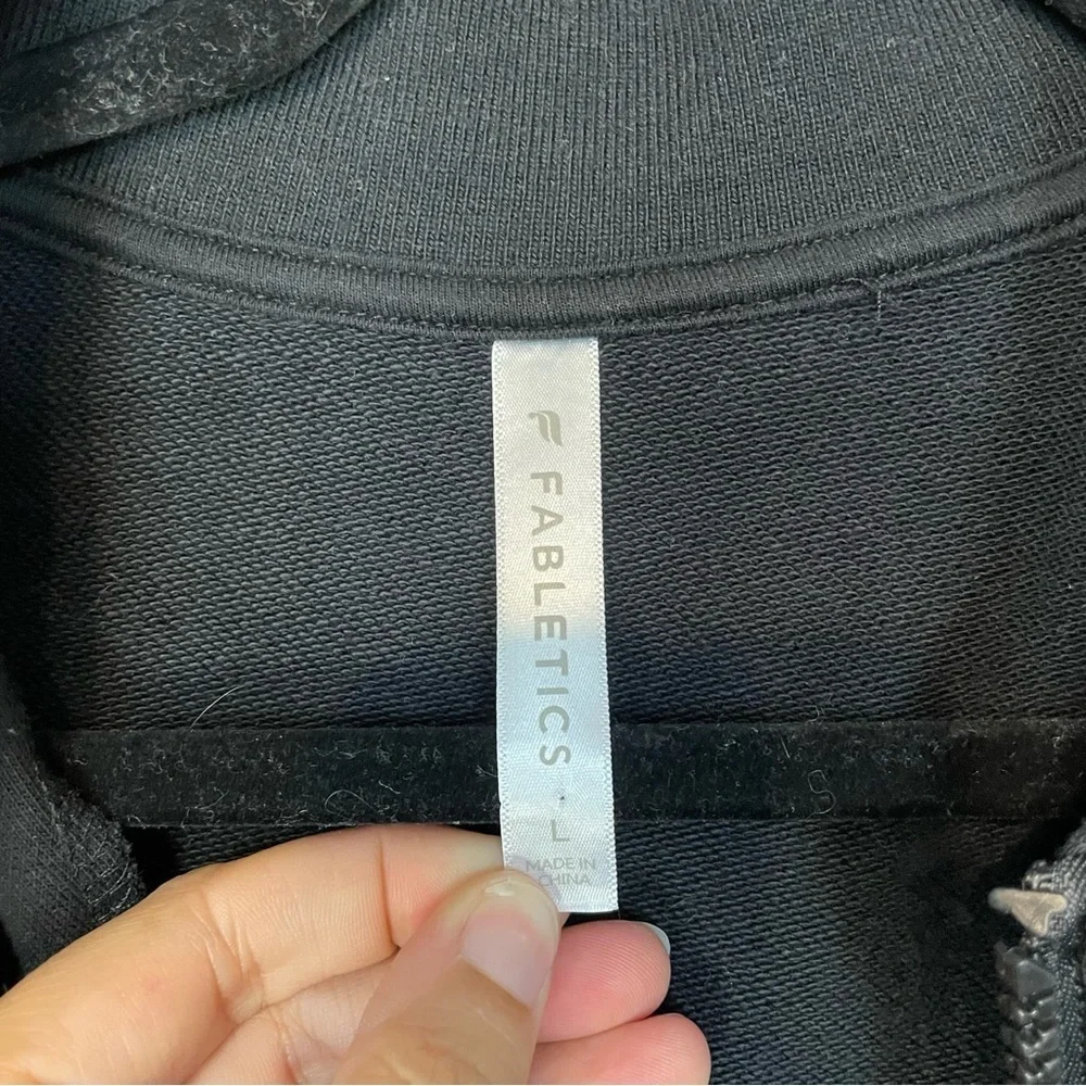 Fabletics black bomber jacket light-weight black